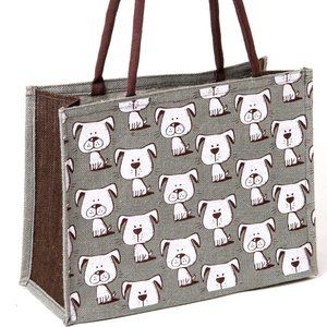 Jute Bag For Shopping - Printed Jute Bag, Shoulder Bag, Shoppers Tote, Jute Bag